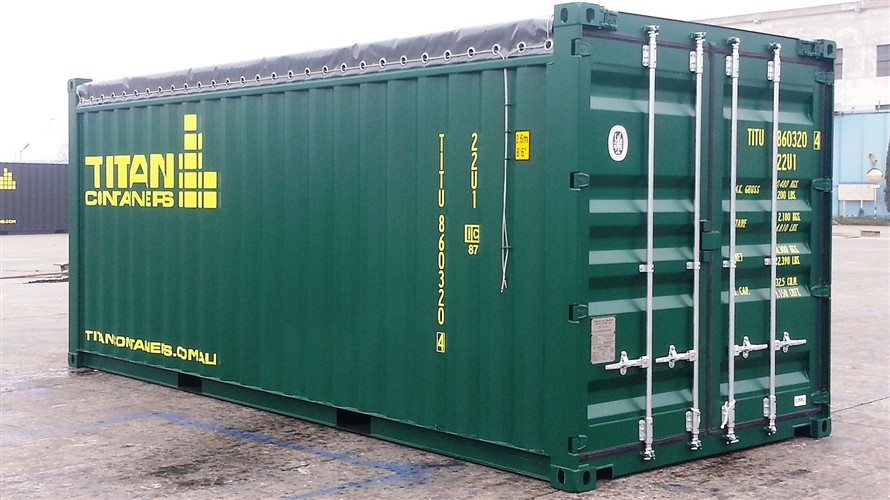 20 fuss open top mit TARPAULIN