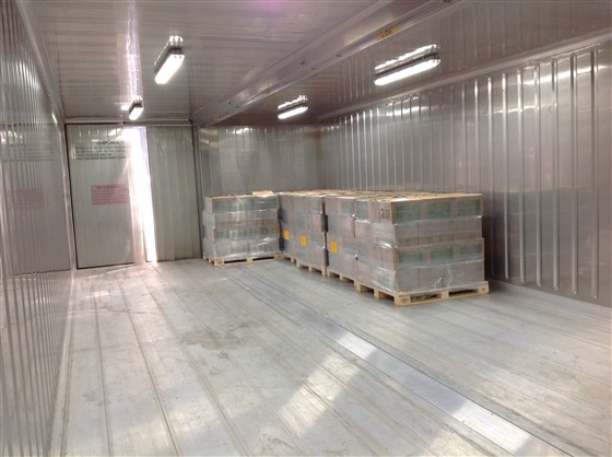Chambre froide modulaire de 2 containers frigorifiques 40'