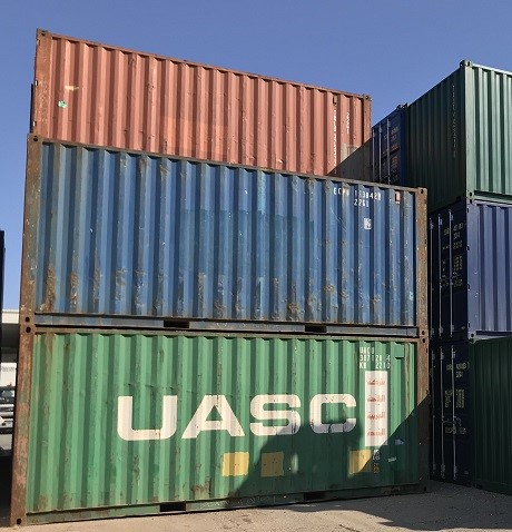 Used containers waiting for delivery
