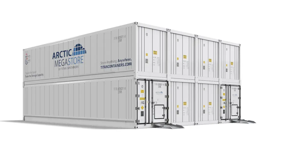 Arctic MegaStore high-capacity modular cold storage solution by Titan Containers