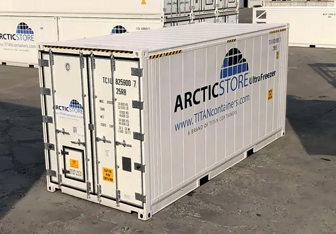 Arctic Ultrafreezer Cold Storage Ultra-Low Temperatures Refrigerated Containers for Hire