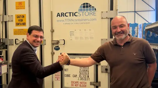 Food distribution cold storage using TITAN ArcticStore refrigerated containers